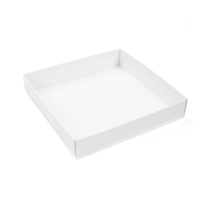 Paper Box Bottom Matte White 13x2,5x13,3cm