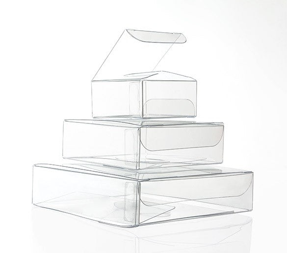 Plastic Gift Boxes 7.6x7.6x17.8cm Crystal Clear