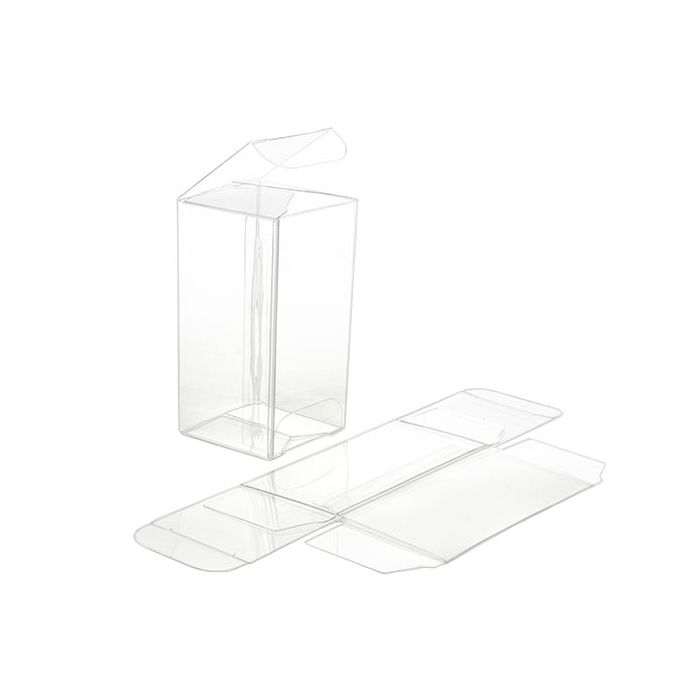 Plastic Gift Boxes 3.8x3.8x7.6cm Crystal Clear (50 pieces) [VB292]