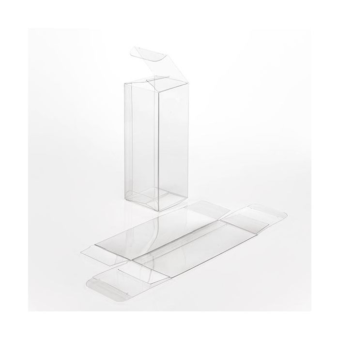 Plastic Gift Boxes 4.8x4.8x12.7cm Crystal Clear (50 pieces) [VB294]