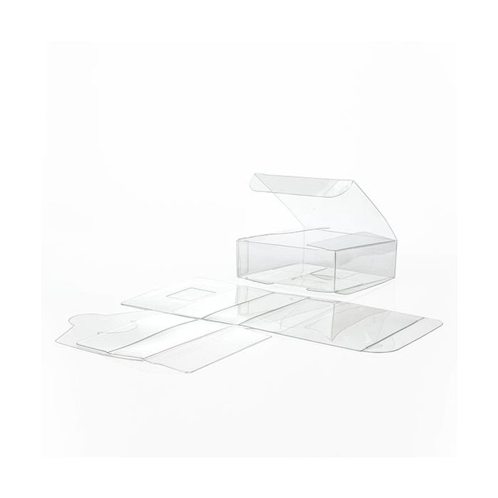 Plastic Gift Boxes 7.6x7.6x2.5cm Crystal Clear (50 pieces) [VB297]