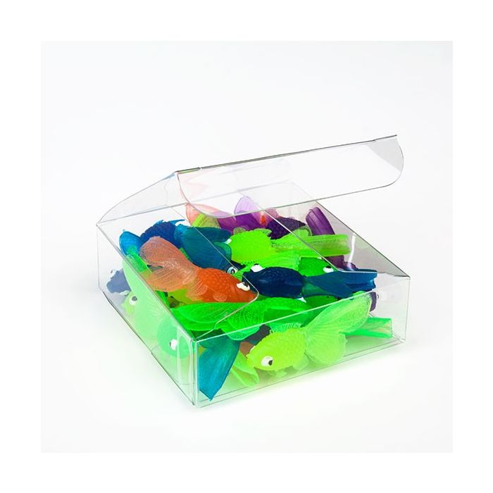Plastic Gift Boxes 7.6x7.6x2.5cm Crystal Clear (50 pieces) [VB297]