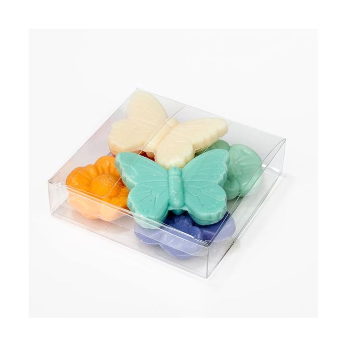 Plastic Gift Boxes 10.2x10.2x2.5cm Crystal Clear (50 pieces) [VB301]