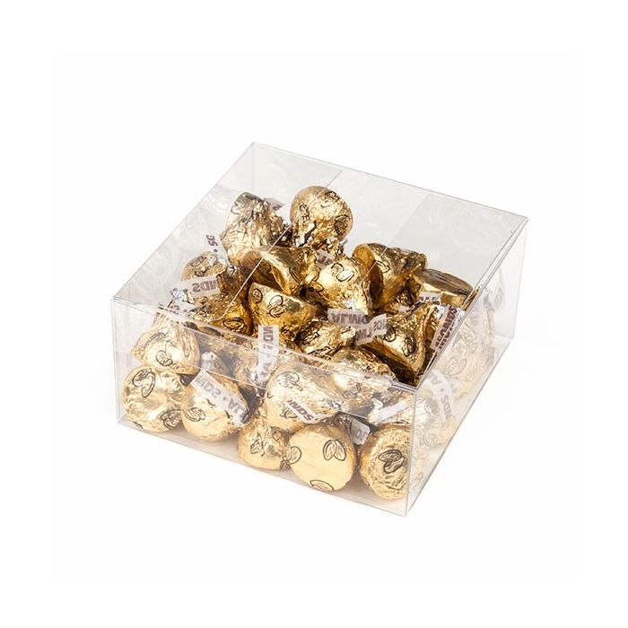 Plastic Gift Boxes 10.2x10.2x5.1cm Crystal Clear (50 pieces) [VB302]