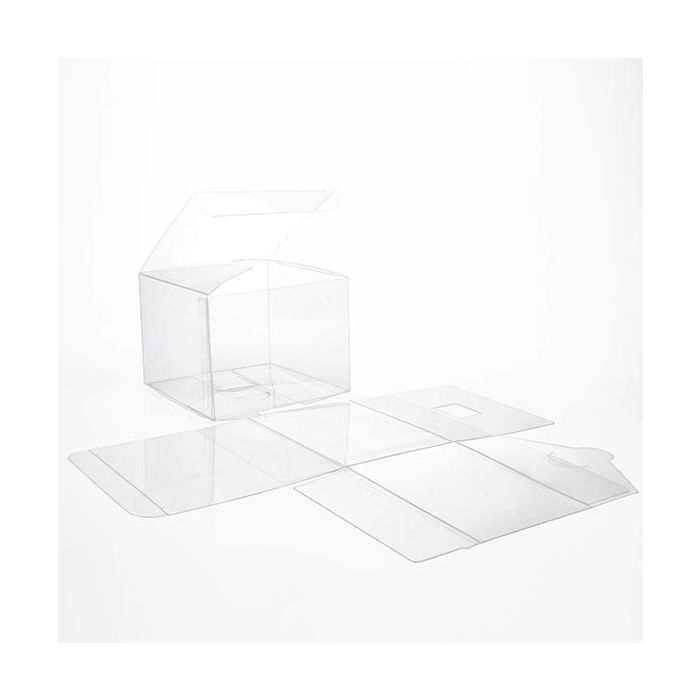 Plastic Gift Boxes 10.2x10.2x7.6cm Crystal Clear (50 pieces) [VB303]