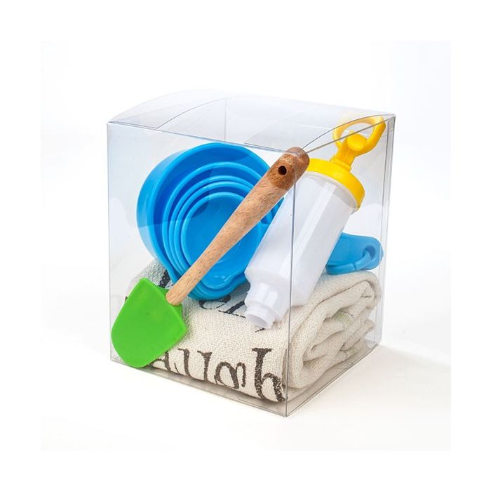 Plastic Gift Boxes 12.7x12.7x15.2cm Crystal Clear (50 pieces) [VB309]