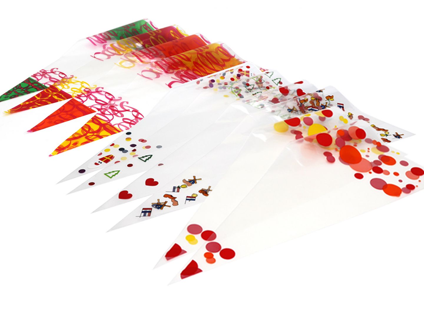 Conical bag 25x46cm 1 pound red/yellow (250 pcs) [DV-3265]