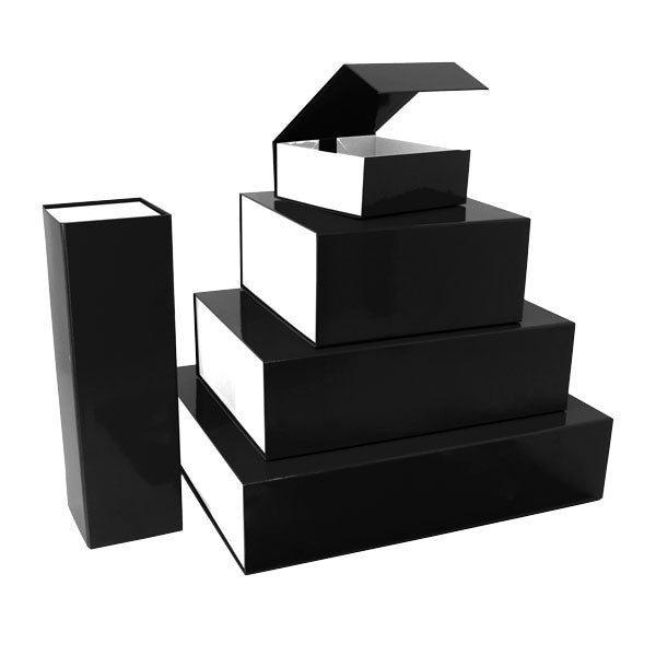 Magnet boxes 35x25x10cm Black/white (25 pcs)