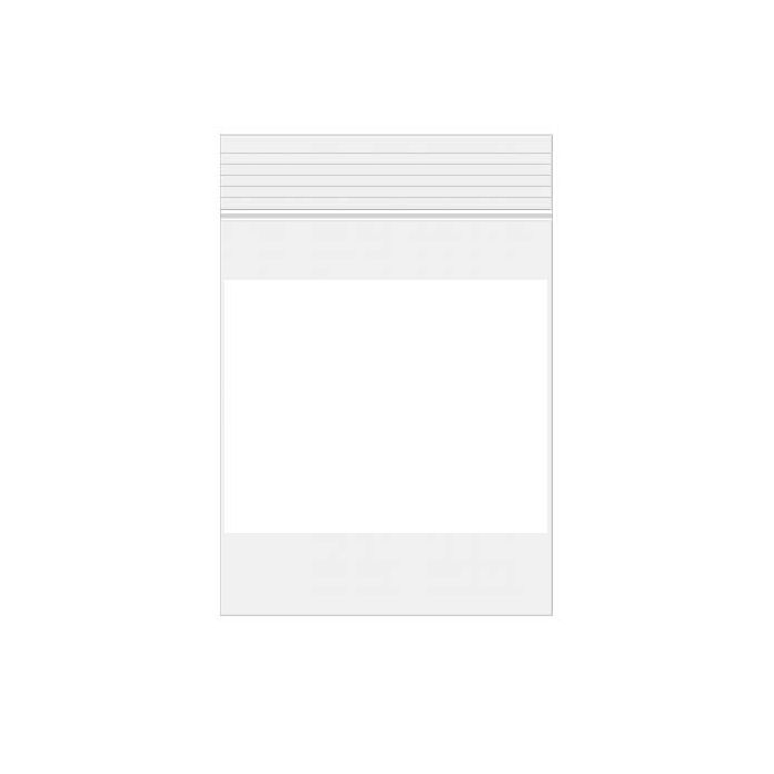 Grip Seal Bags with Write-on-Panel 10x15cm Crystal Clear PP 50 micron (100 pieces) [ZWC46]