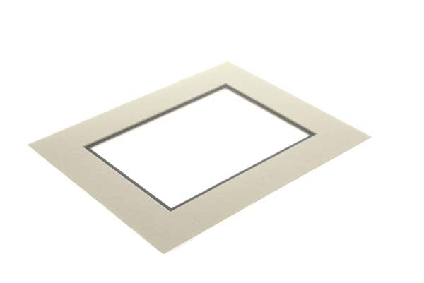 Mount Board Double thick White/Black 40.6x50.8cm with 27x34.6cm Window (10 pieces) [MD20050]
