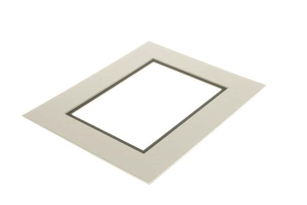 Mount Board Double thick White/dark Green 27.9x35.6cm with 19.3x24.5cm Window (10 pieces) [MD20208]