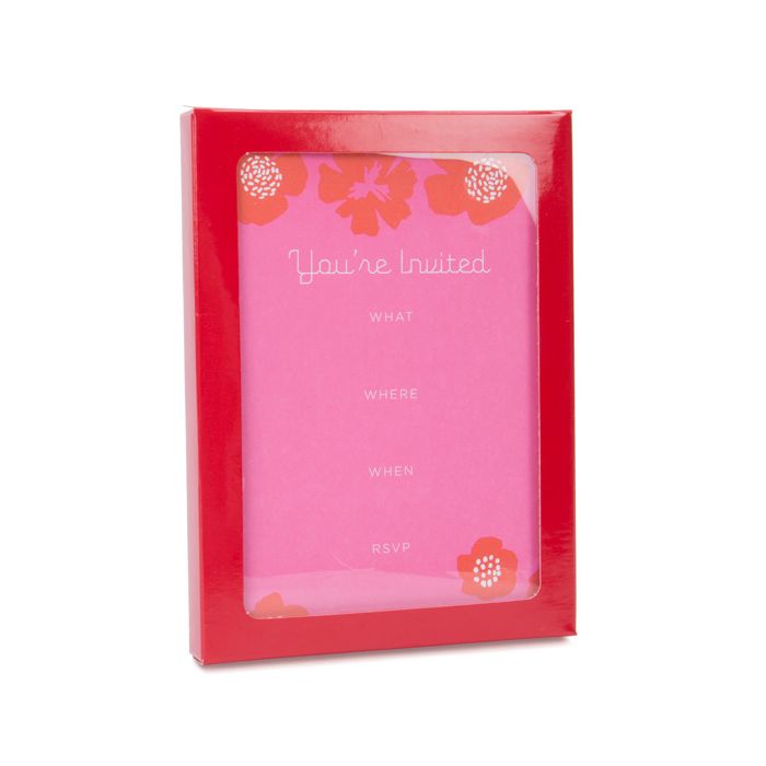 Kraft Gift Boxes with Window Red 13.7x1.5x18.7cm (25 pieces) [WGRG1]