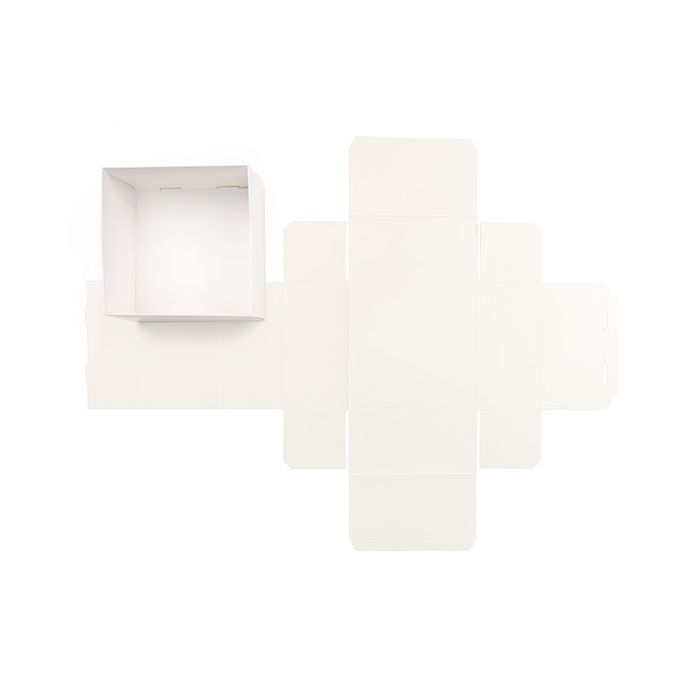 Kraft Box Bottom White 15,2x7,6x15,2 cm (25 pieces) [WH14]