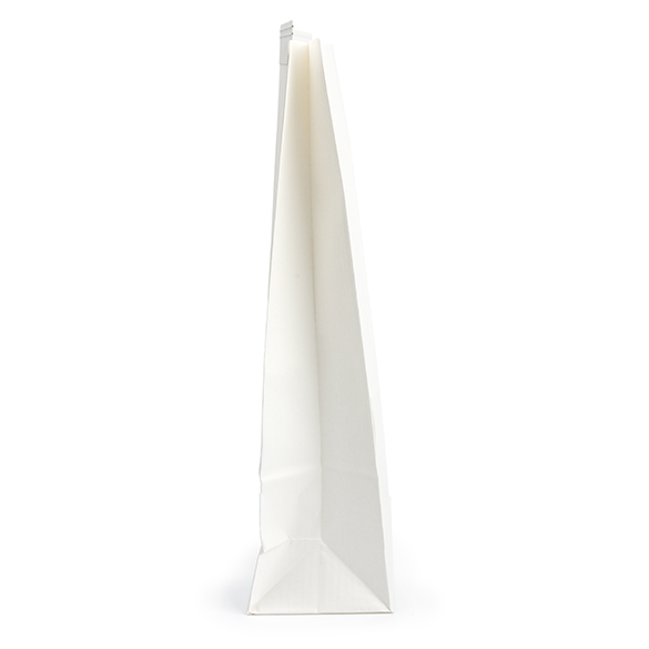White Kraft Tin Tie Bag w/ Window 15,2x7x26,7cm (100 pcs) [TTW3W]