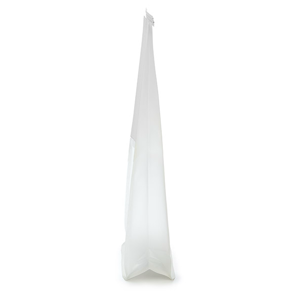 White Box Bottom Tin Tie Gusset Bag 8,9x6,4x25,4cm (100 pcs) [TTGB1W]