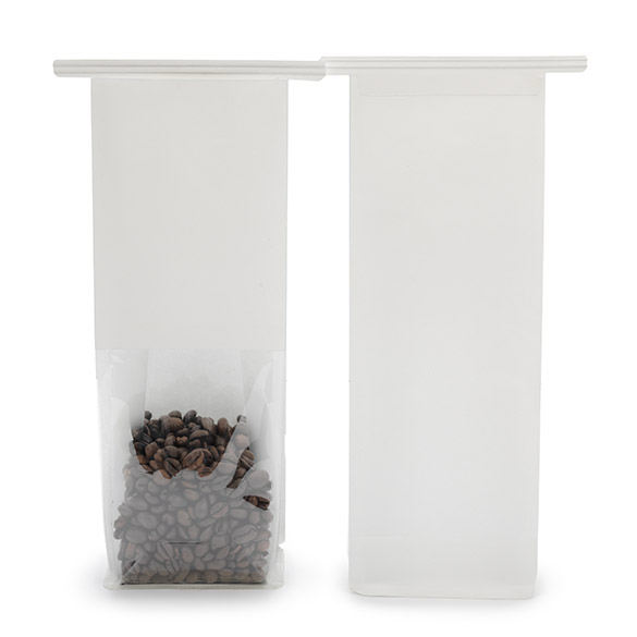 White Box Bottom Tin Tie Gusset Bag 8,9x6,4x25,4cm (100 pcs) [TTGB1W]