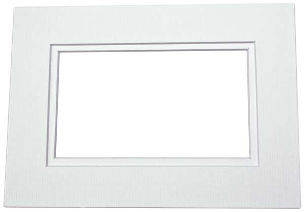 Mount Board Double thick White/White Core 27.9x35.6cm with 20.3x27cm Window (10 pieces) [MD20215]