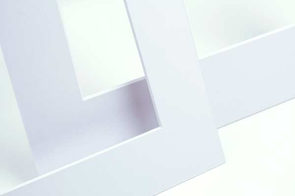 Mount Board White 27x34.6cm Window - Outer size 40.6x50.8cm (10 pieces) [MS20214]