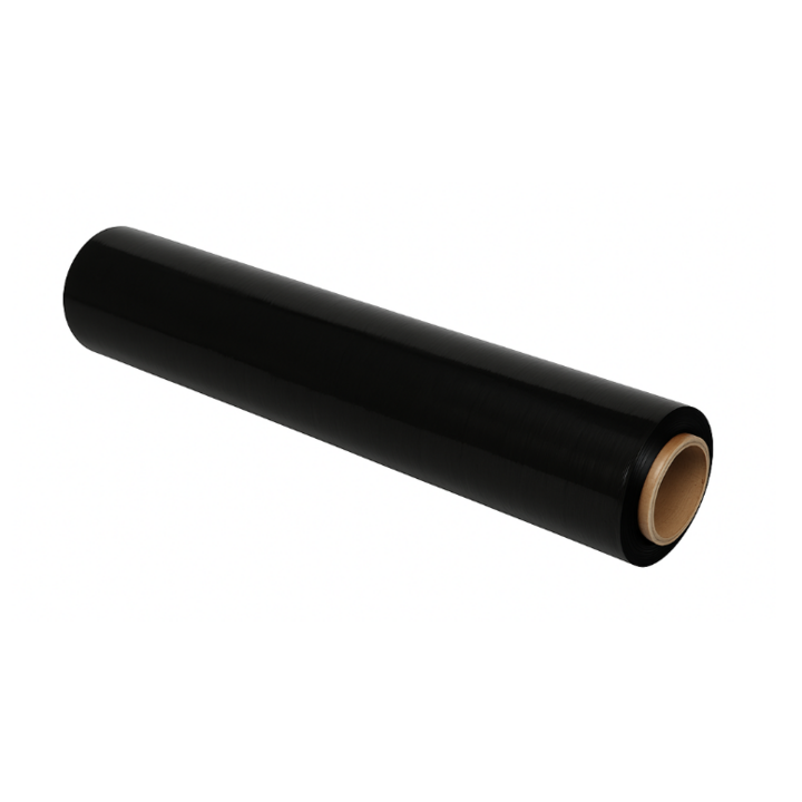 Stretch film on roll 50cm x 300 meters black 6 rolls [STR5020B]