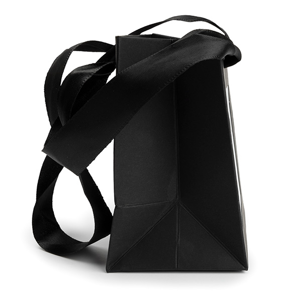 Black Gift Merchandise Bag w/ Window 10,2x7x11,4cm (10 pcs) [GMBW1B]