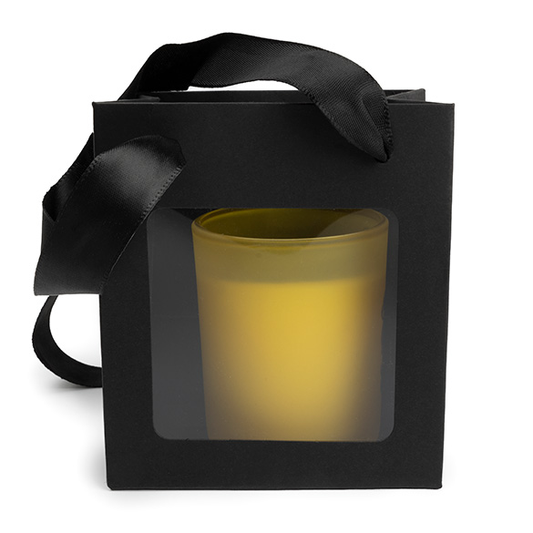 Black Gift Merchandise Bag w/ Window 10,2x7x11,4cm (10 pcs) [GMBW1B]