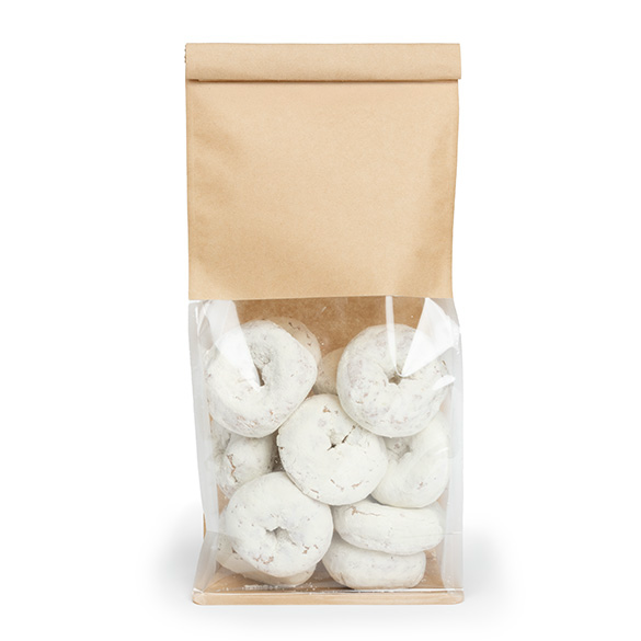 Kraft Box Bottom Tin Tie Gusset Bag 12,7x7,6x30,5cm