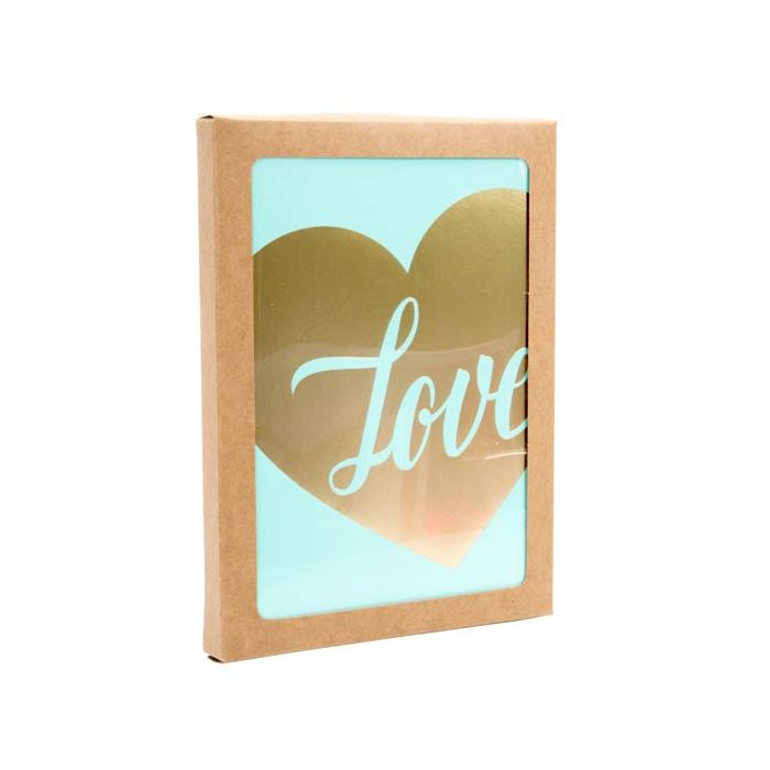 Kraft Gift Boxes with Window 15.3x1.6x21.5cm (25 pieces) [WKRGA5]