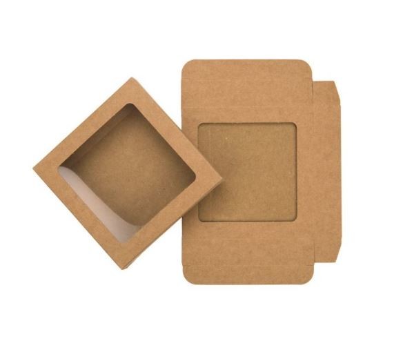 Kraft Gift Boxes with Window 10.5x2.2x10.5cm (25 pieces) [WKRG245]