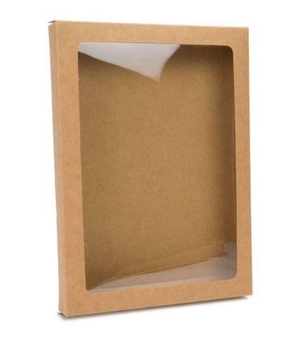 Kraft Gift Boxes with Window 13.7x2.2x18.7cm (25 pieces) [WKRG266]