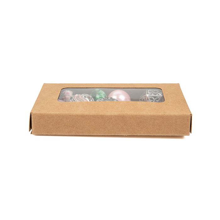 Kraft Boxes With window 5,4x1,3x9,2 cm (25 pieces) [WKRG288]