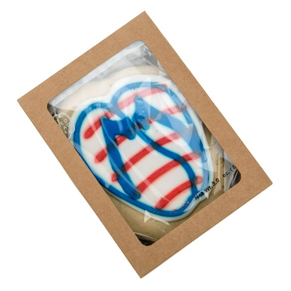 Kraft Gift Boxes with Window 10.2x2.1x13.8cm (25 pieces) [WKRG313]