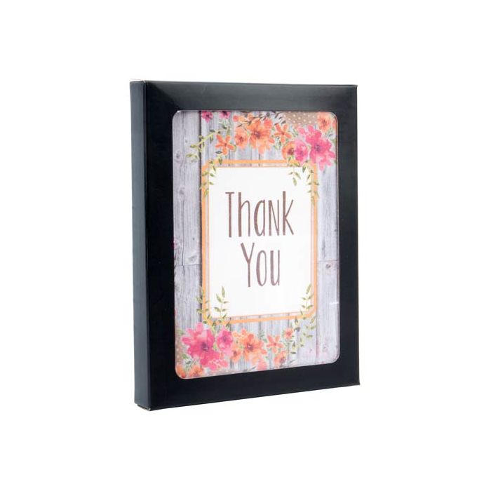 Kraft Gift Boxes Matt Black 11.5x1.5x15cm with Window (25 pieces) [WMBG3]