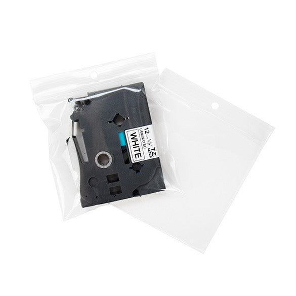 Grip Seal Bags with Hang hole 10x10cm Crystal Clear PP 75 micron (100 pieces) [Z3R44]
