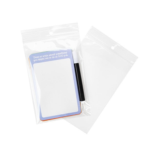 Grip Seal Bags with Hang hole 10x15cm Crystal Clear PP 75 micron (100 pieces) [Z3R46]