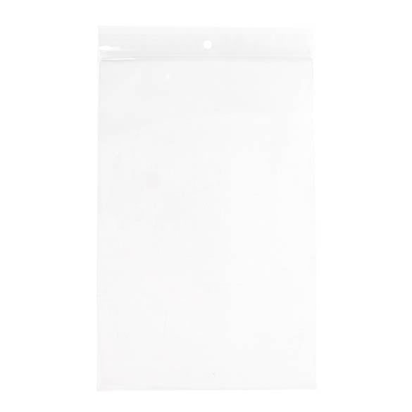 Grip Seal Bags with Hang hole 15x23cm Crystal Clear PP 75 micron (100 pieces) [Z3R69]