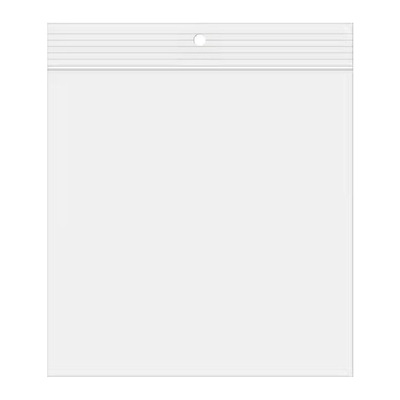 Grip Seal Bags with Hang hole 33x33cm Crystal Clear PP 100 micron (100 pieces) [Z4R1313]