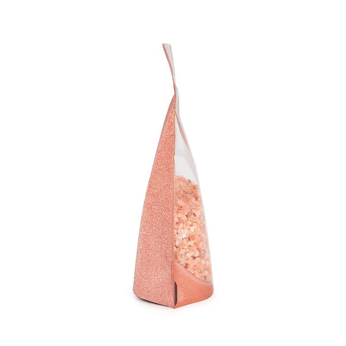 Stand Up Pouches transparent/Rose Gold Glitter 13x7,9x20,6 cm (100 pieces) [ZBG3GLRG]