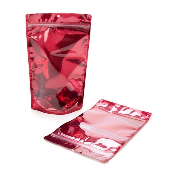 Stand Up Pouches Transparent/Fuchsia 17.1x8.9x28.6cm | 340 grams (100 pieces) [ZBGB4FS]