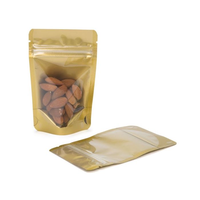Stand Up Pouches Transparent/Gold 17x9x28.5cm | 340 grams