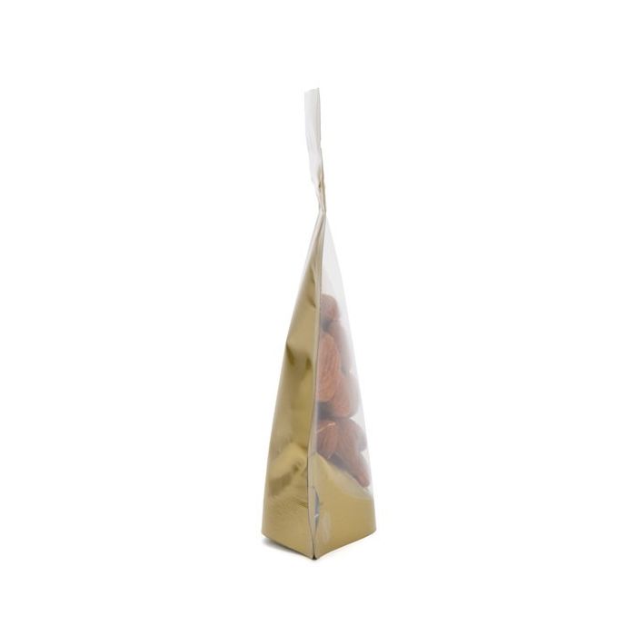 Stand Up Pouches Transparent/Gold 17x9x28.5cm | 340 grams (100 pieces) [ZBGGC4]