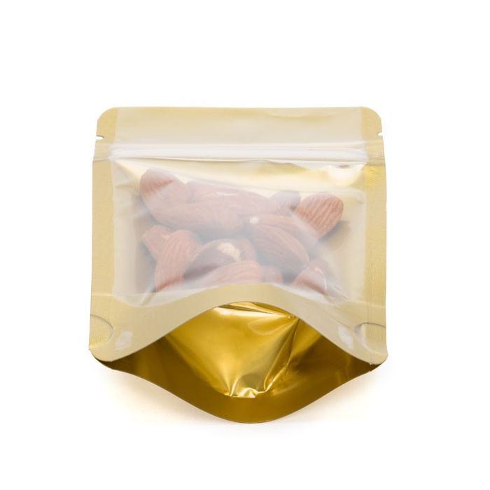 Stand Up Pouches Transparent/Gold 17x9x28.5cm | 340 grams (100 pieces) [ZBGGC4]