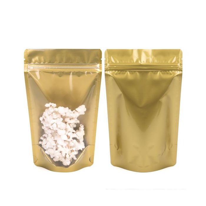 Stand Up Pouches Transparent/Gold 13x8x20.5cm | 113 grams (100 pieces) [ZBGGC3]