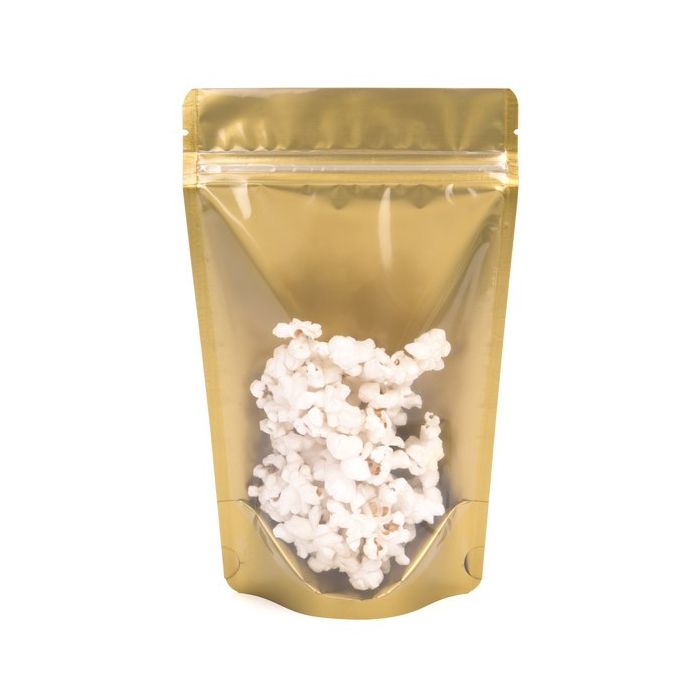 Stand Up Pouches Transparent/Gold 8x5x13cm | 28 grams (100 pieces) [ZBGGC1]