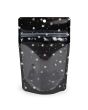 Stand Up Pouches transparent/Black Holographic Stars 10,2x6x15,2 cm (25 pieces) [ZBGHB2C]