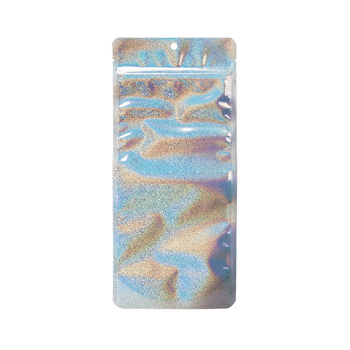 Stand Up Pouches transparent/Glitter Holographic 10,8x6x23,8 cm (25 pieces) [ZBGHG1NC]