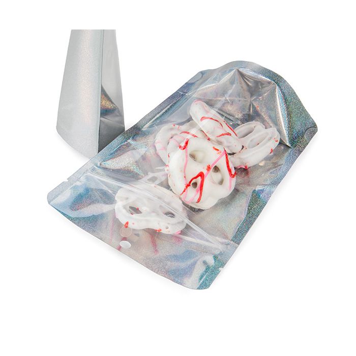 Stand Up Pouches transparent/Glitter Holographic 10,2x6x15,2 cm (25 pieces) [ZBGHG2C]