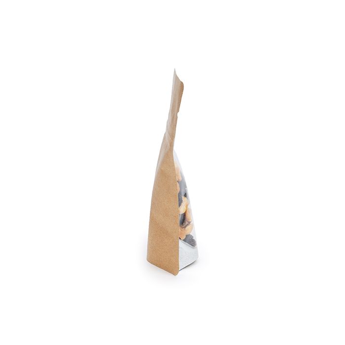 Stand Up Pouches Transparent/Kraft 7,9x5,1x13cm With Hanghole (100 Pieces) [ZBGK1H]