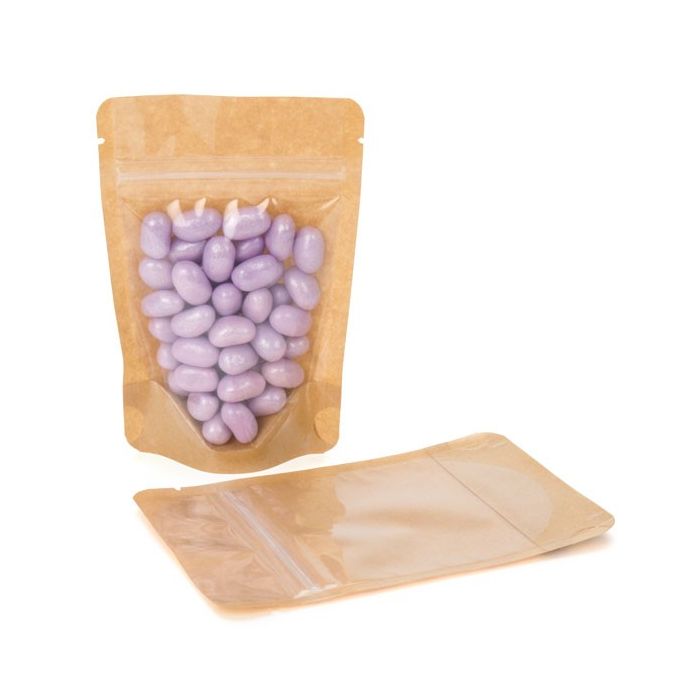 Stand Up Pouches Transparent/Kraft 12x7.5x18.5cm | 114 grams (100 pieces) [ZBGKC46]