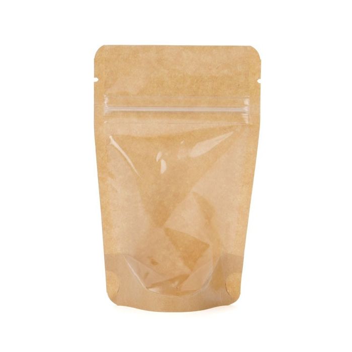 Stand Up Pouches Transparent/Kraft 12x7.5x18.5cm | 114 grams (100 pieces) [ZBGKC46]