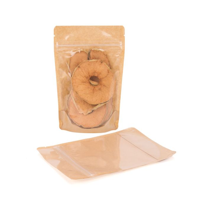 Stand Up Pouches Transparent/Kraft 10.2x6x15.2cm | 57 grams (100 pieces) [ZBGKC2]